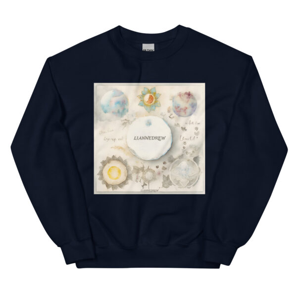 Sun-Moon Print Unisex Sweatshirt