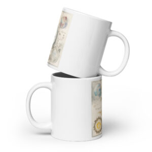 Sun-Moon Print White Glossy Mug