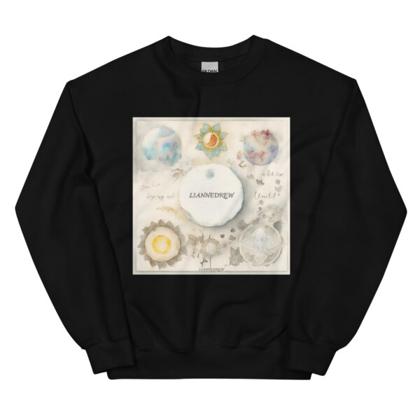 Sun-Moon Print Unisex Sweatshirt：圖片 2