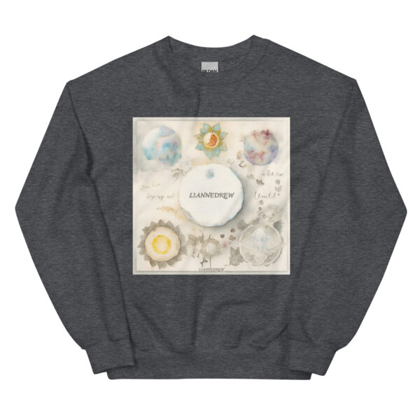 Sun-Moon Print Unisex Sweatshirt：圖片 4