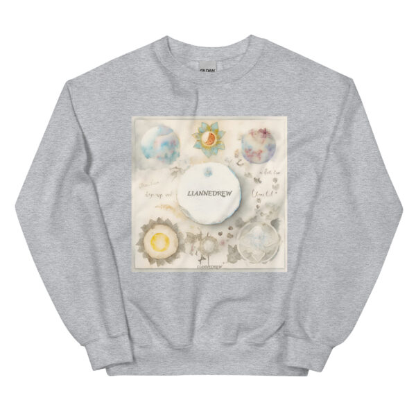 Sun-Moon Print Unisex Sweatshirt：圖片 6